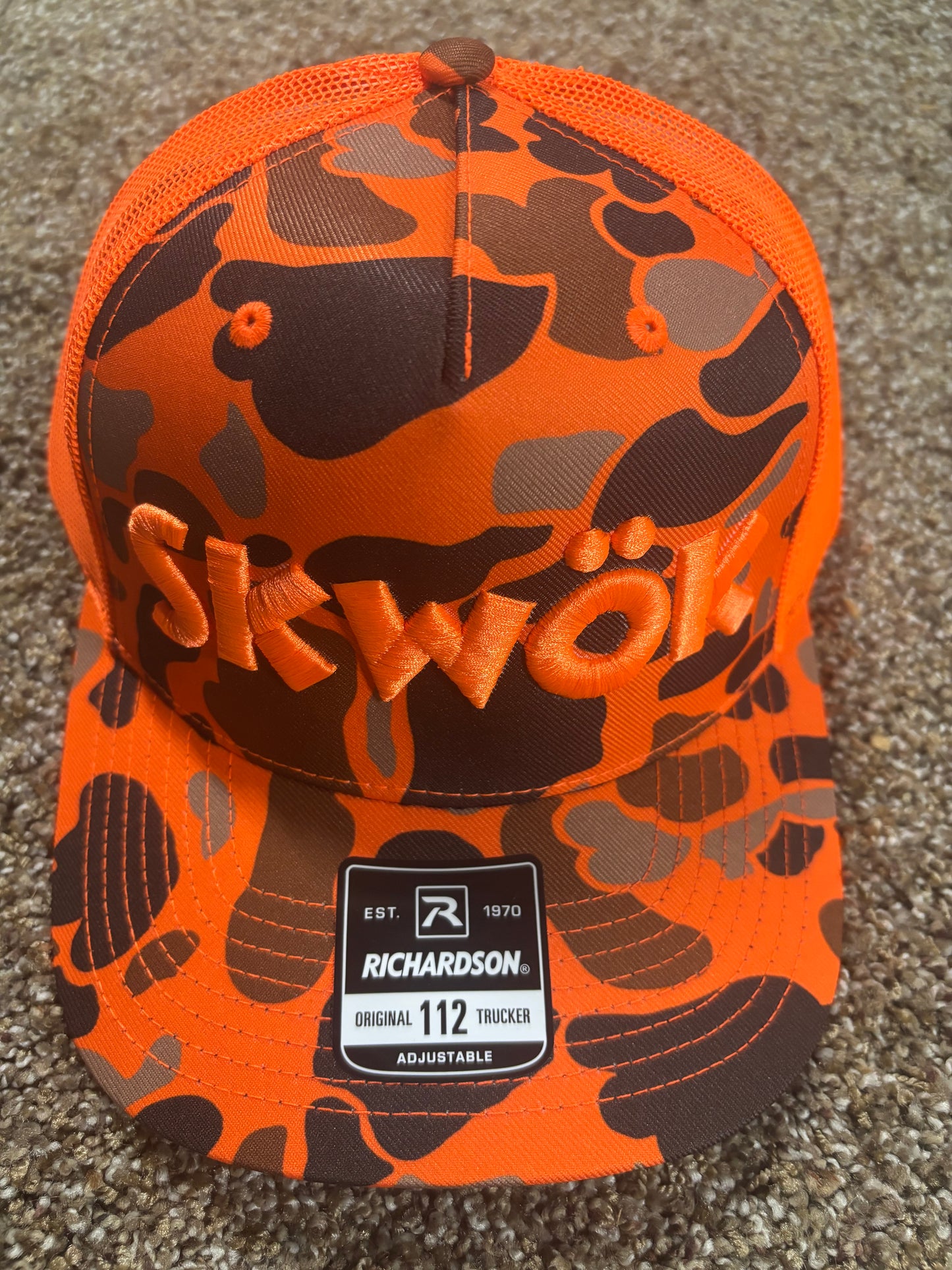 Skwök Blaze Orange Camouflage Hat