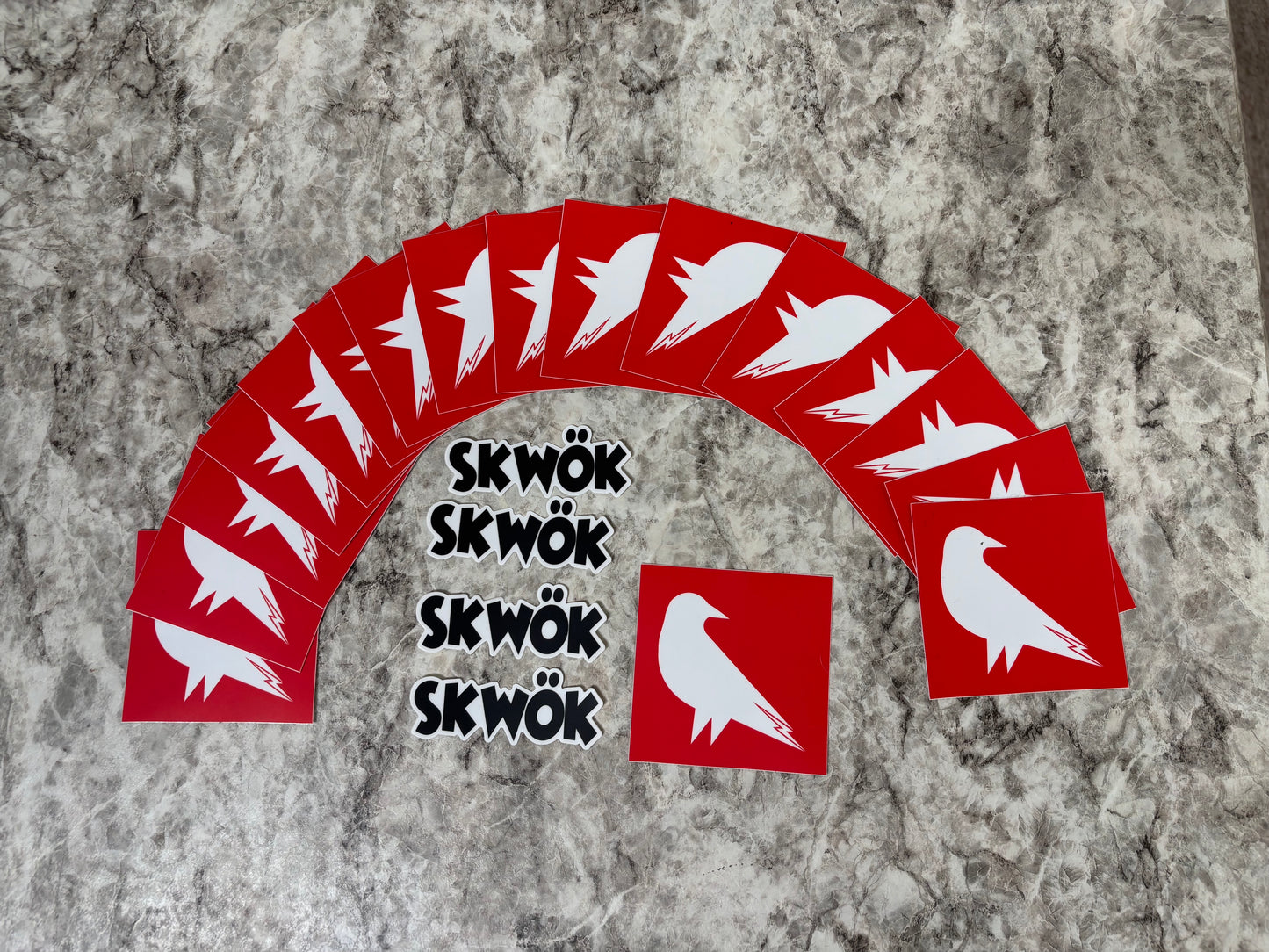 Skwok Stickers - Red Raven