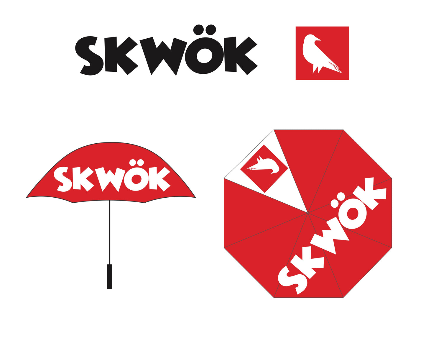 (03) / Skwok Umbrellas / Red and White