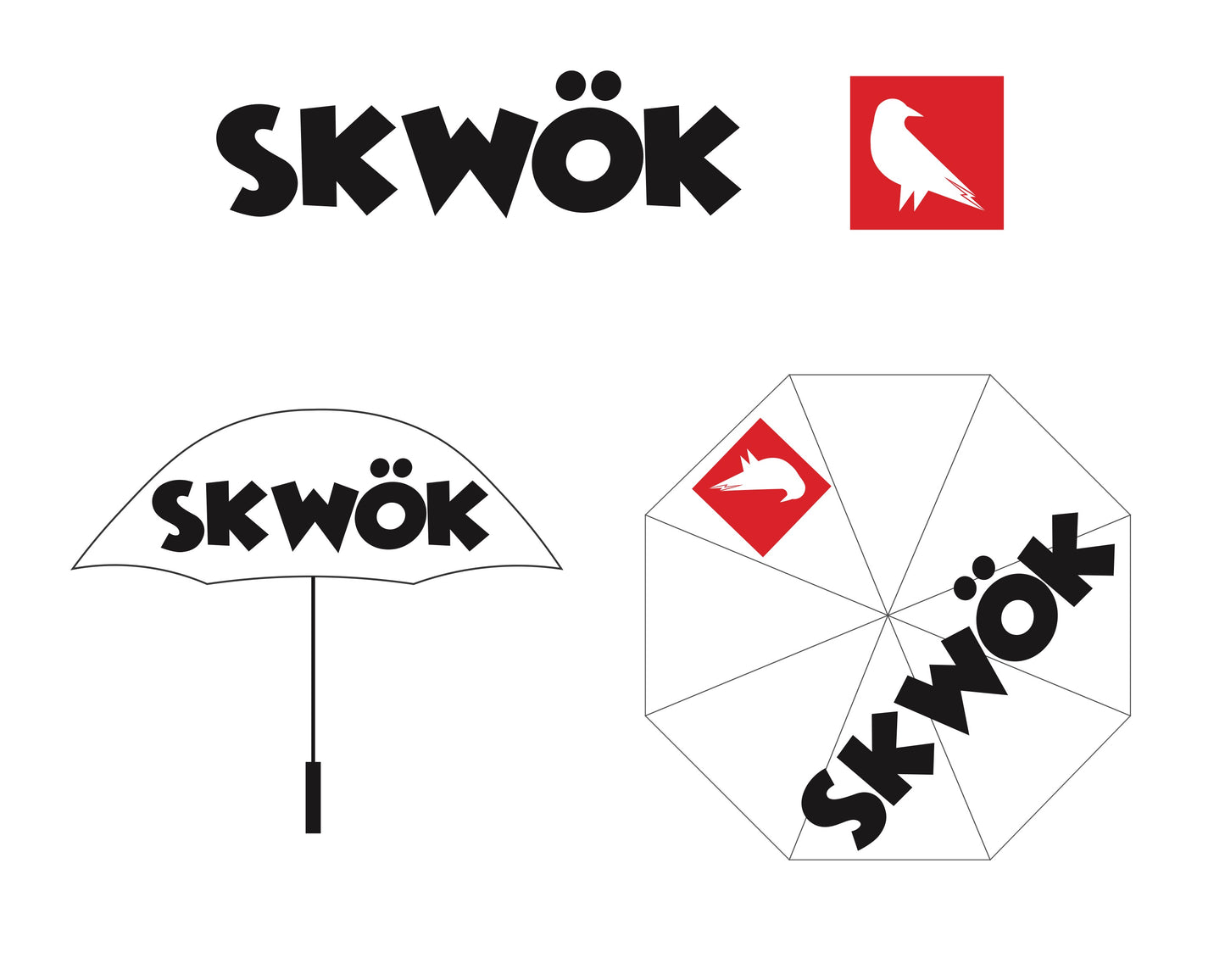 (02) / Skwok Umbrellas / White and Black
