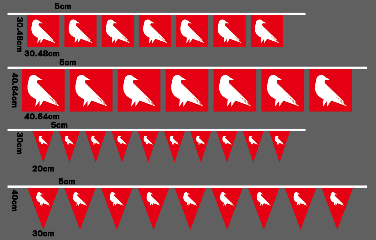 12" Bunting Flags / Pennant Banners / Flag Banners