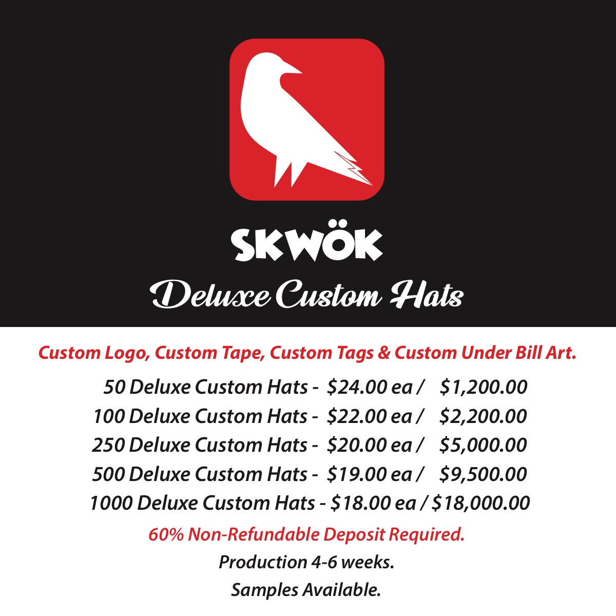 Skwök Deluxe Custom Hats